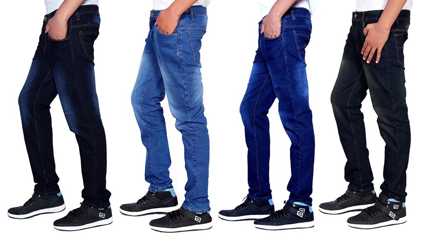 London Looks Mens Slim Fit Jeans(Combo Of 4)
